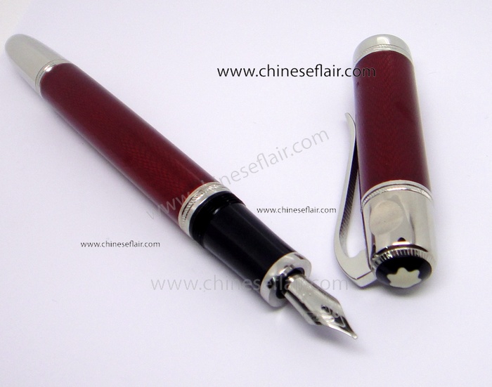 Mont blanc Jules Verne Fountain Pen Red Barrel - Exact Copy